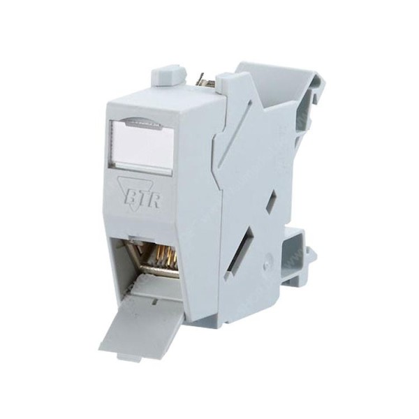 E-DAT Modulträger Hutschiene 1 Port IP20 lichtgrau