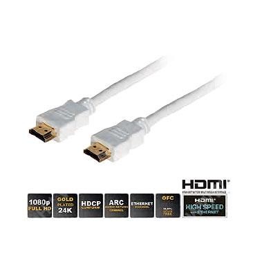HDMI Profikabel 10,0m weiß, 1.3b ...