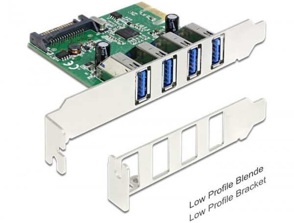 Delock USB3.0 PCIe Karte 4-Port Renesas Chipset