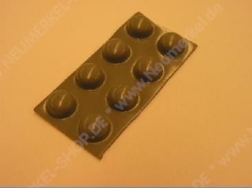 Gerätefuß, rund, grau, 10x5mm