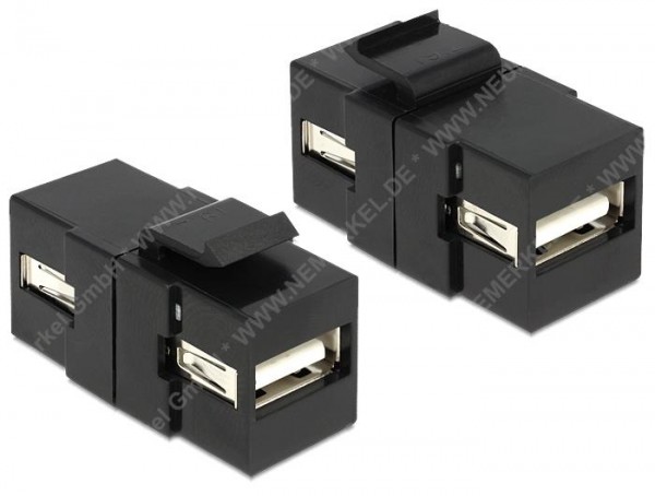 Keystone USB 2.0 Buchse/Buchse schwarz ...
