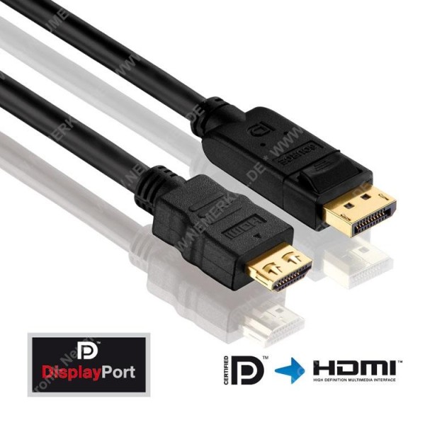 DisplayPort zu HDMI Kabel - PureInstall 3,00m