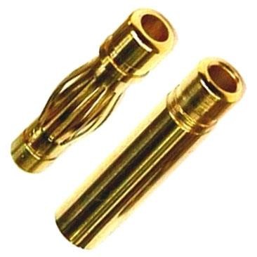 4mm Goldverbinder 1 Paar (Stecker & Buchse)
