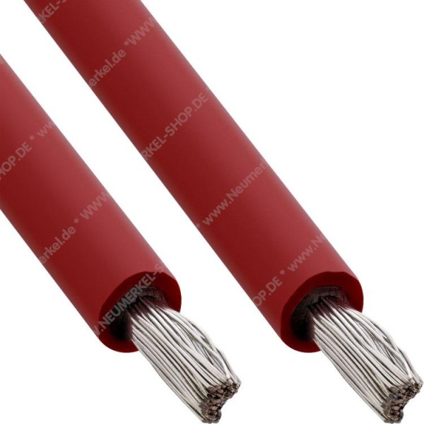 Solarkabel 6mm² Halogenfreie Leitung 100m Ring rot