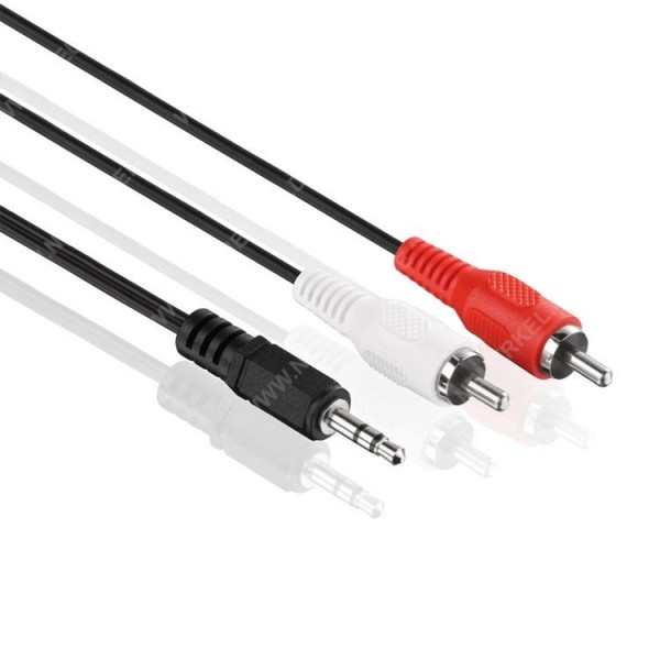 Audio Kabel, 2x Cinch auf 3,5mm Klinke, 3,00m