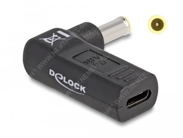 USB-C Adapter Samsung 19V m. 5,5x3,0 Stecker gew.