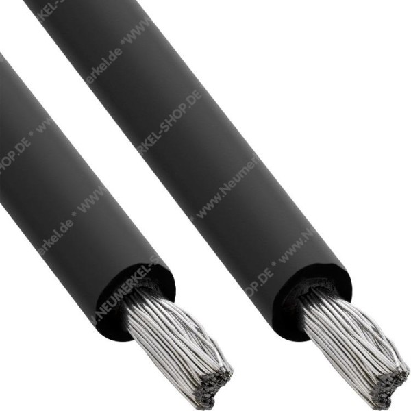Solarkabel 6mm² Halogenfreie Leitung 100m Ring sw