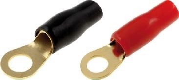 Ringkabelschuh rot M6 vergoldet 10mm²
