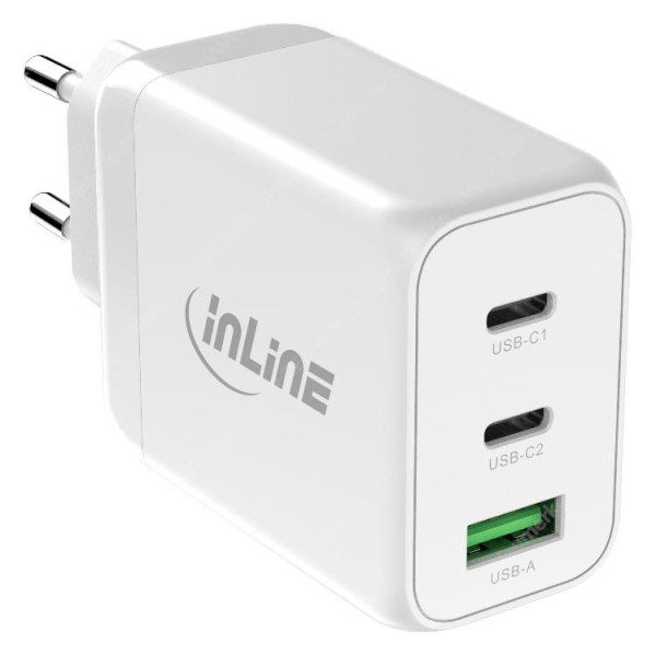 InLine USB PD Netzteil, GaN Ladegerät, 3-Port, Dua