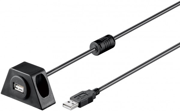 USB 2.0 Verlängerungskabel (AA) 2m mit Halter...