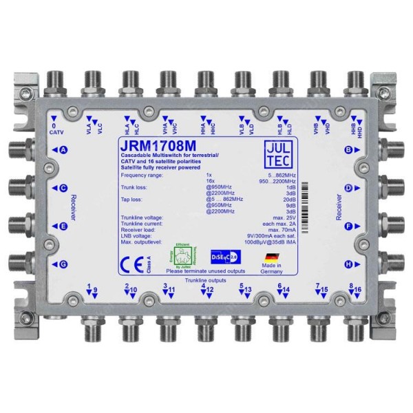 JRM 1708M, Multischalter, konfigurierbar, Kaskade...