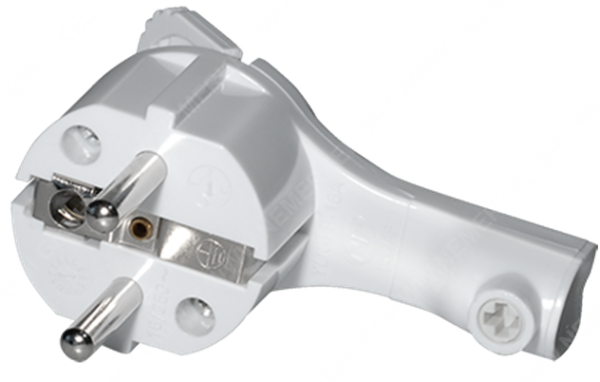 Schutzk.-stecker extraflach gewinkelt, ws…