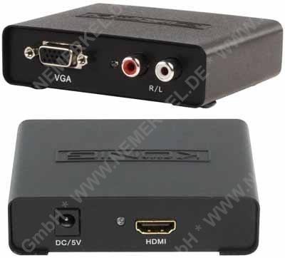 VGA - HDMI Konverter mit Audio