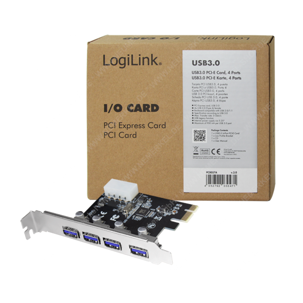 Logilink PCIe-USB3.0 Card 4-fach
