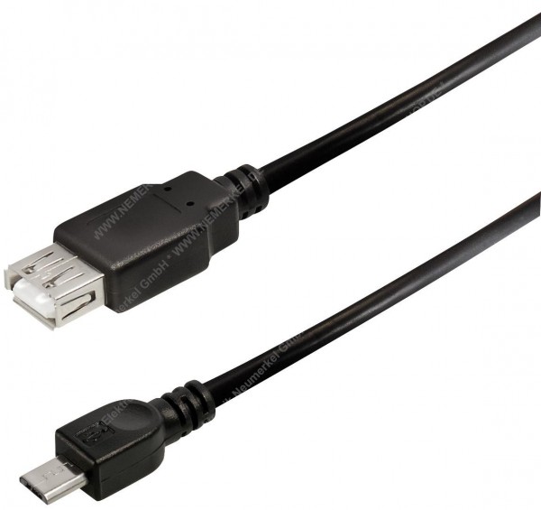 USBA-A-Buchse auf Micro USB-B Stecker 0,3m