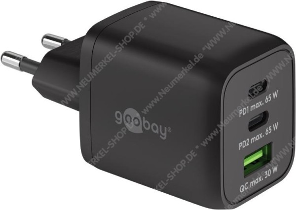 USB-C™ PD Multiport-Schnellladegerät, 65 W, sw