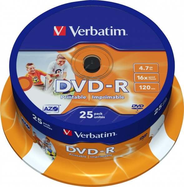 DVD-R 4,7 GB VERBATIM 16FACH 25-er SPINDEL