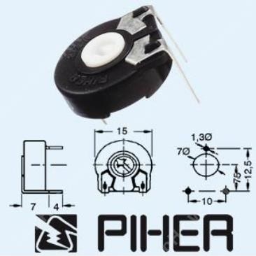 PT-15 Piher-Trimmer 2,5K / liegend