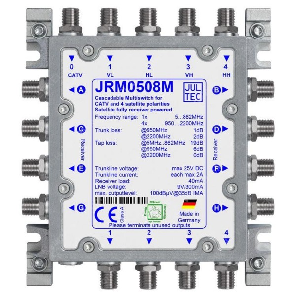 JRM 0508M receivergesp. Multischalter 5E/8A...