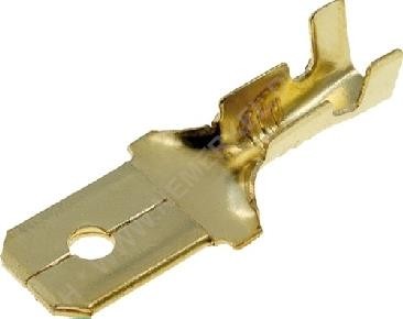 Flachstecker 6,3mm Steckbreite gold / blank