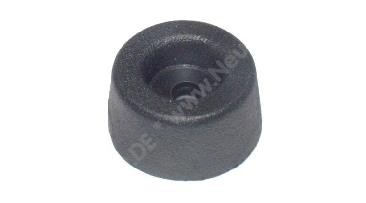 Gerätefuß, rund, schwarz, 22mm zum anschrauben