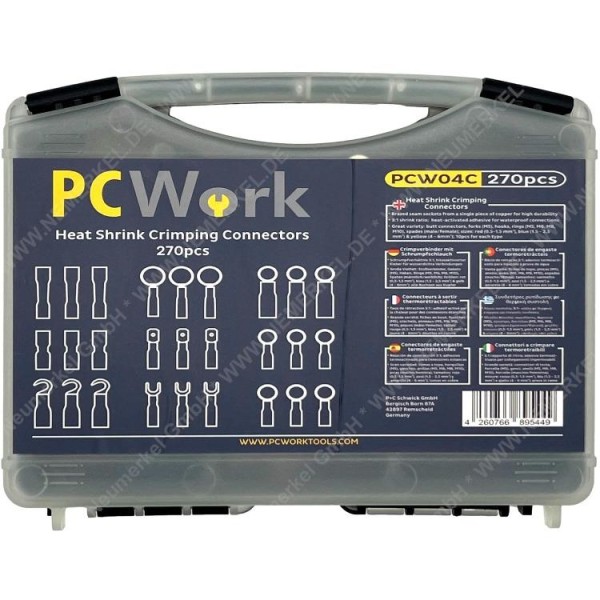 PCW04C Set Quetschverbinder mit Wärmeschrumpfschl,