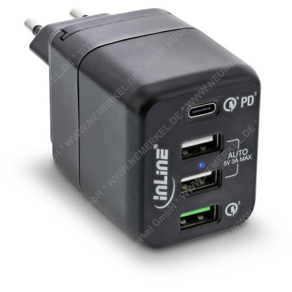 InLine USB PD Netzteil, Ladegerät, 4-Port...