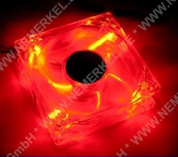 Revoltec Lüfter dark-red 120x120x25 4LED