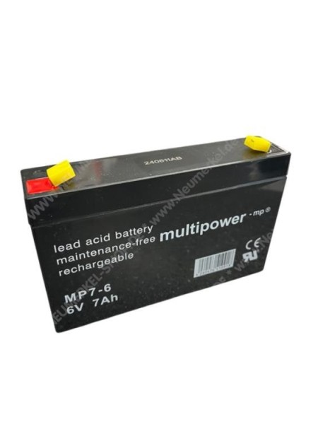 6 V/ 7 AH Multipower Blei-Akku MP7-6, 6 V/ 7Ah...