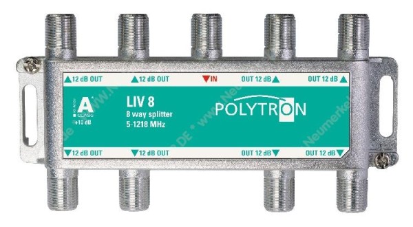 LIV 8 F-Verteiler 8-fach, 5-1.218 MHz, Polytron