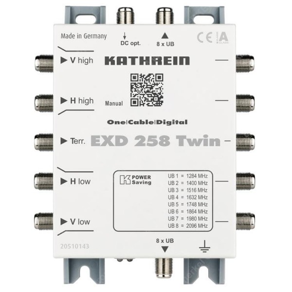 EXD 258 Twin Unicable Kaskade 5 auf 2x8 zur Erweit