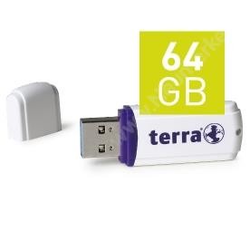 USB PEN 64GB TERRA USB3.0, 80/20 MB/s weiss