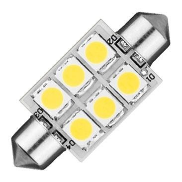 LED Soffitte mit 6 LED Daylight 10-30V/1,2W, 37mm
