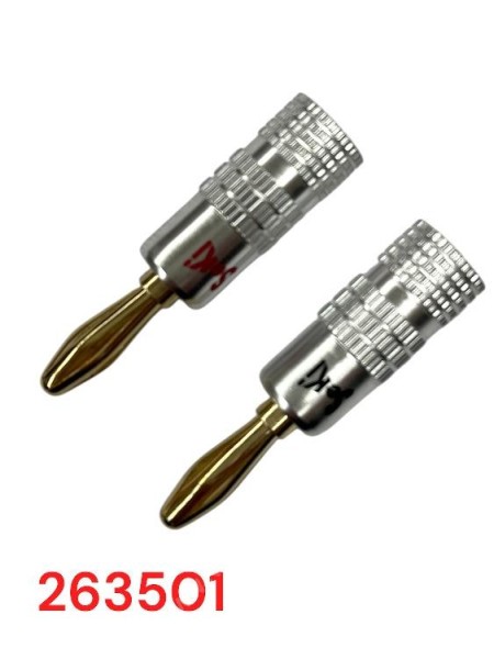 Bananenstecker SET mit 2 Stück (1 x rot, 1 x sw )