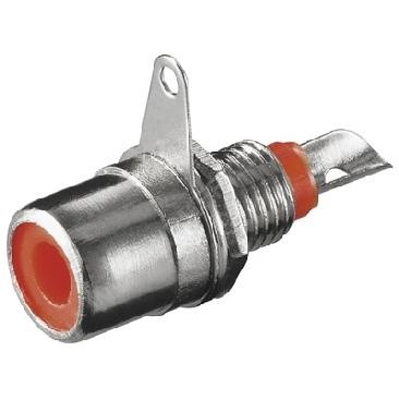 Cincheinbaubuchse; rot Metallausführung