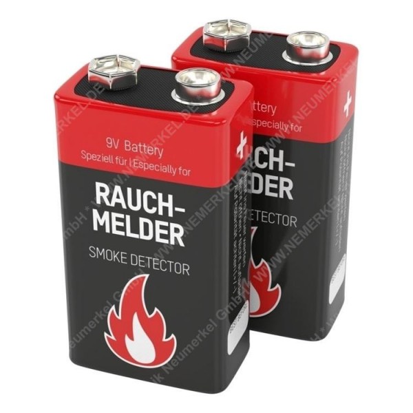 9V E-Block Rauchmelder 2-er Blister...