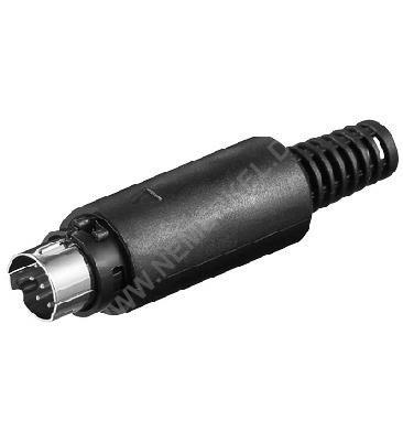 Mini-DIN-Stecker 8-polig Kunststoff schwarz