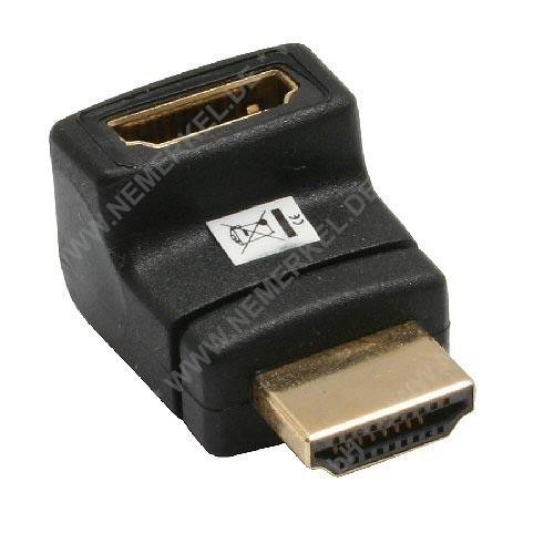 HDMI Adapter, Stecker/Buchse, gewinkelt oben