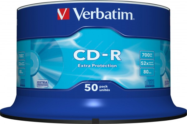 CD-R 80Min/700MB/52x Cakebox (50 Disc), VERBATIM