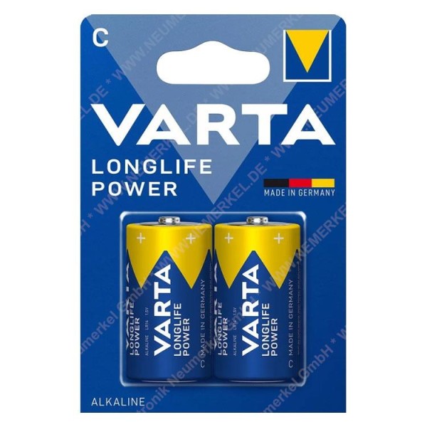 Varta LR14, Baby, Longlife Power, 2er Blister...