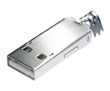 USB-A-Stecker zum löten ohne Isoliertülle