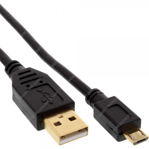 USB Micro-Kabel 1.5M prof. mit Goldkontakten