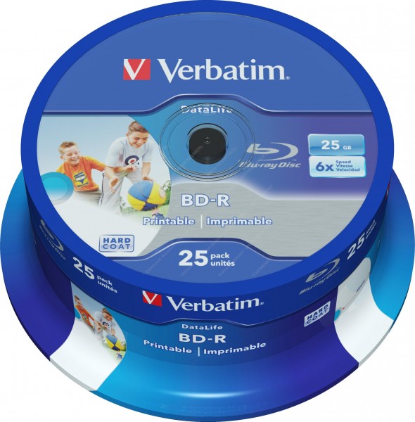 BD-R 25GB/1-6x Cakebox (25 Disc), Verbatim