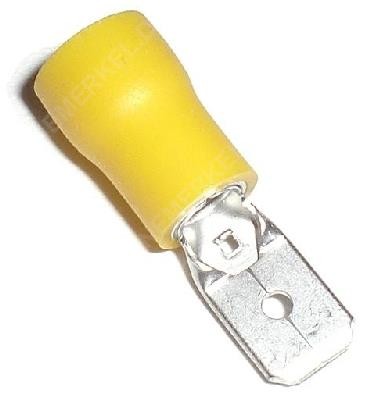 Flachstecker 6,3mm Steckbreite gelb