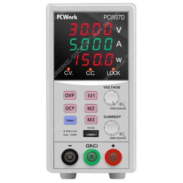 PCW07D Labornetzteil, DC 0-50V, 0-6A