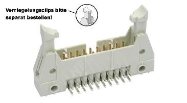 Wannen-Stiftleiste, 14-polig, Rastermaß 2,54mm