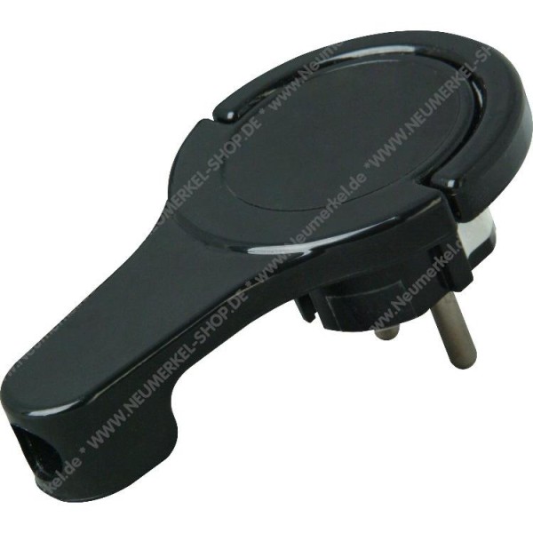 Schutzk.-stecker extraflach gewinkelt, sw…