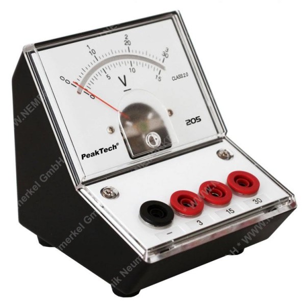 PeakTech 205-06, Analog-Voltmeter 0 - 3,- 15...