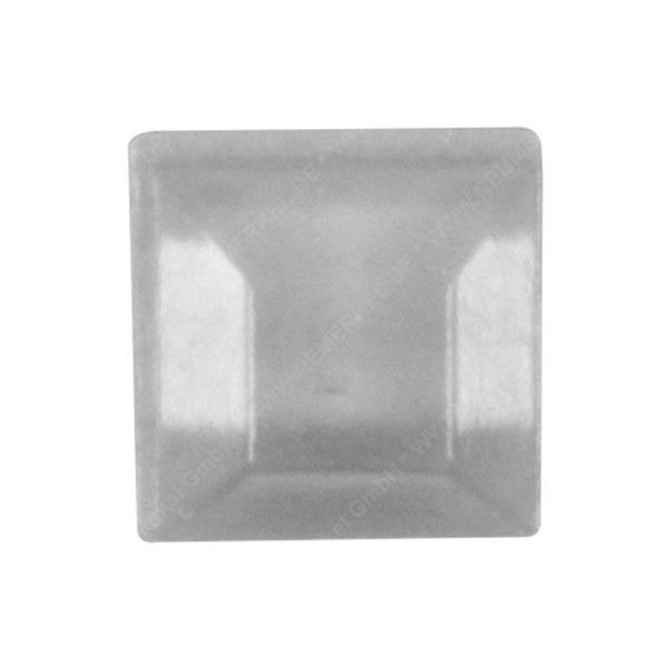 Gerätefuß, quadratisch, transparent, 20 mm