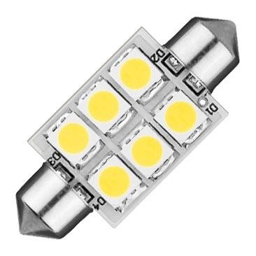 LED Soffitte mit 6 LED Daylight 10-30V/0,5W, 37mm